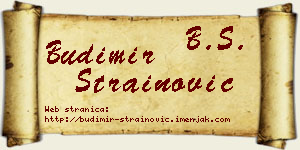 Budimir Strainović vizit kartica